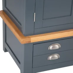 Hampshire Blue Painted Oak 3 Door Wardrobe With Mirror -Furniture Specialty Store kel p25 73 5