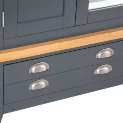 Hampshire Blue Painted Oak 3 Door Wardrobe With Mirror -Furniture Specialty Store kel p25 73 6