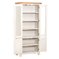 Hampshire Ivory Painted Oak Glass Display Cabinet -Furniture Specialty Store kel p37 2