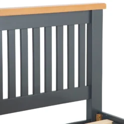Hampshire Blue Painted Oak Double Bed Frame High Foot End -Furniture Specialty Store kel p39 73 14 334