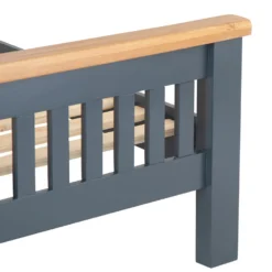 Hampshire Blue Painted Oak Double Bed Frame High Foot End -Furniture Specialty Store kel p39 73 15 334