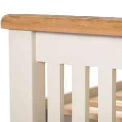 Hampshire Ivory Painted Oak Double Bed Frame High Foot End -Furniture Specialty Store kel p39 2
