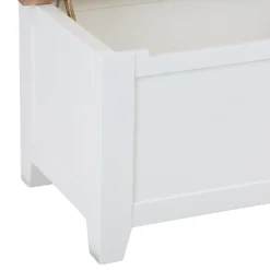 Hampshire White Painted Oak Blanket Storage Box -Furniture Specialty Store kelp44 82 3