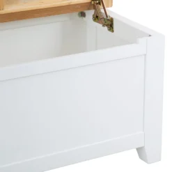 Hampshire White Painted Oak Blanket Storage Box -Furniture Specialty Store kelp44 82 4