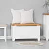 Hampshire White Painted Oak Blanket Storage Box