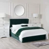 Chelsea End Lift Ottoman Double Bed Frame Bottle Green Velvet