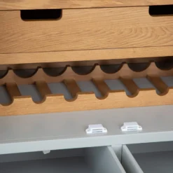 Hampshire Grey Painted Oak Large Larder Unit -Furniture Specialty Store larl pgrey 23 123