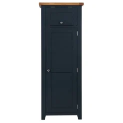 Hampshire Blue Painted Oak Slim Larder Cupboard -Furniture Specialty Store lars pblue ls 14