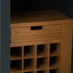 Hampshire Blue Painted Oak Slim Larder Cupboard -Furniture Specialty Store lars pblue ls 5