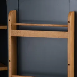 Hampshire Blue Painted Oak Slim Larder Cupboard -Furniture Specialty Store lars pblue ls 8