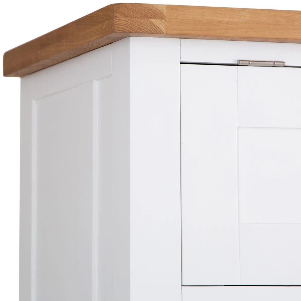 Hampshire White Painted Oak Slim Larder Cupboard 13 Hampshire White Painted Oak Slim Larder Cupboard - Image 13