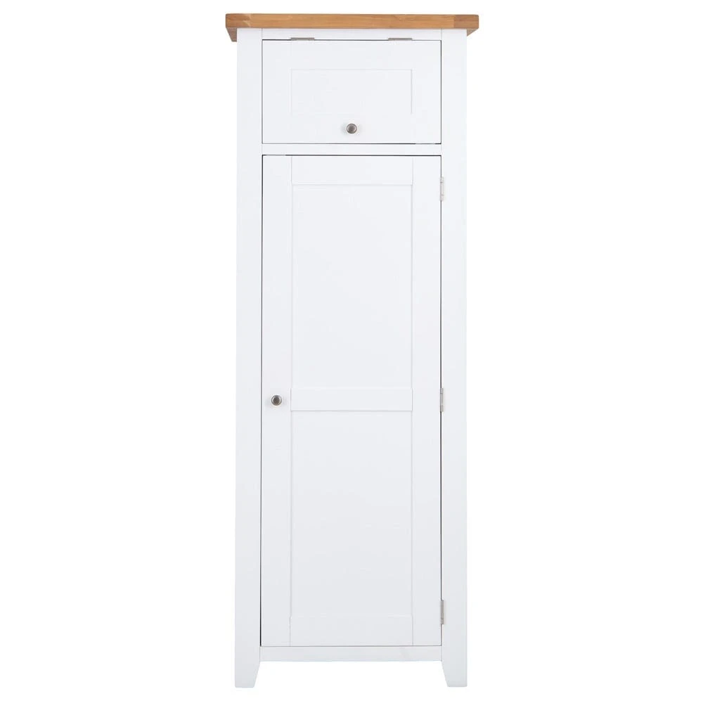 Hampshire White Painted Oak Slim Larder Cupboard 5 Hampshire White Painted Oak Slim Larder Cupboard - Image 5