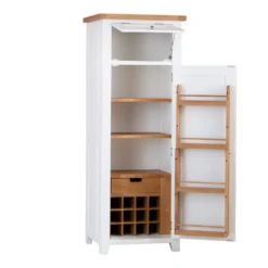 Hampshire White Painted Oak Slim Larder Cupboard 21 Hampshire White Painted Oak Slim Larder Cupboard -Furniture Specialty Store lars pwhite ls 2
