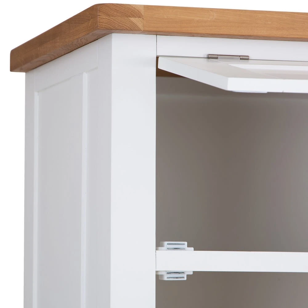 Hampshire White Painted Oak Slim Larder Cupboard 7 Hampshire White Painted Oak Slim Larder Cupboard - Image 7
