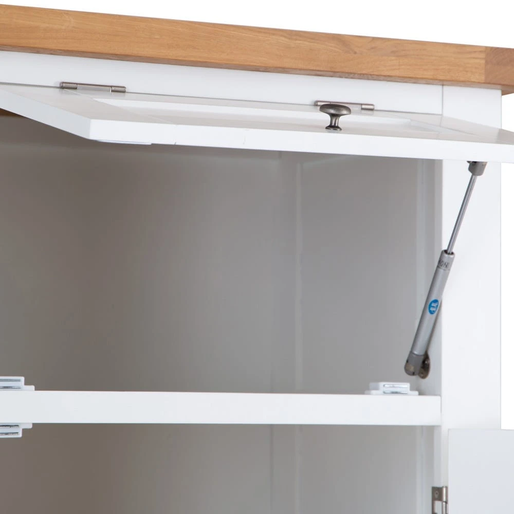 Hampshire White Painted Oak Slim Larder Cupboard 14 Hampshire White Painted Oak Slim Larder Cupboard - Image 14