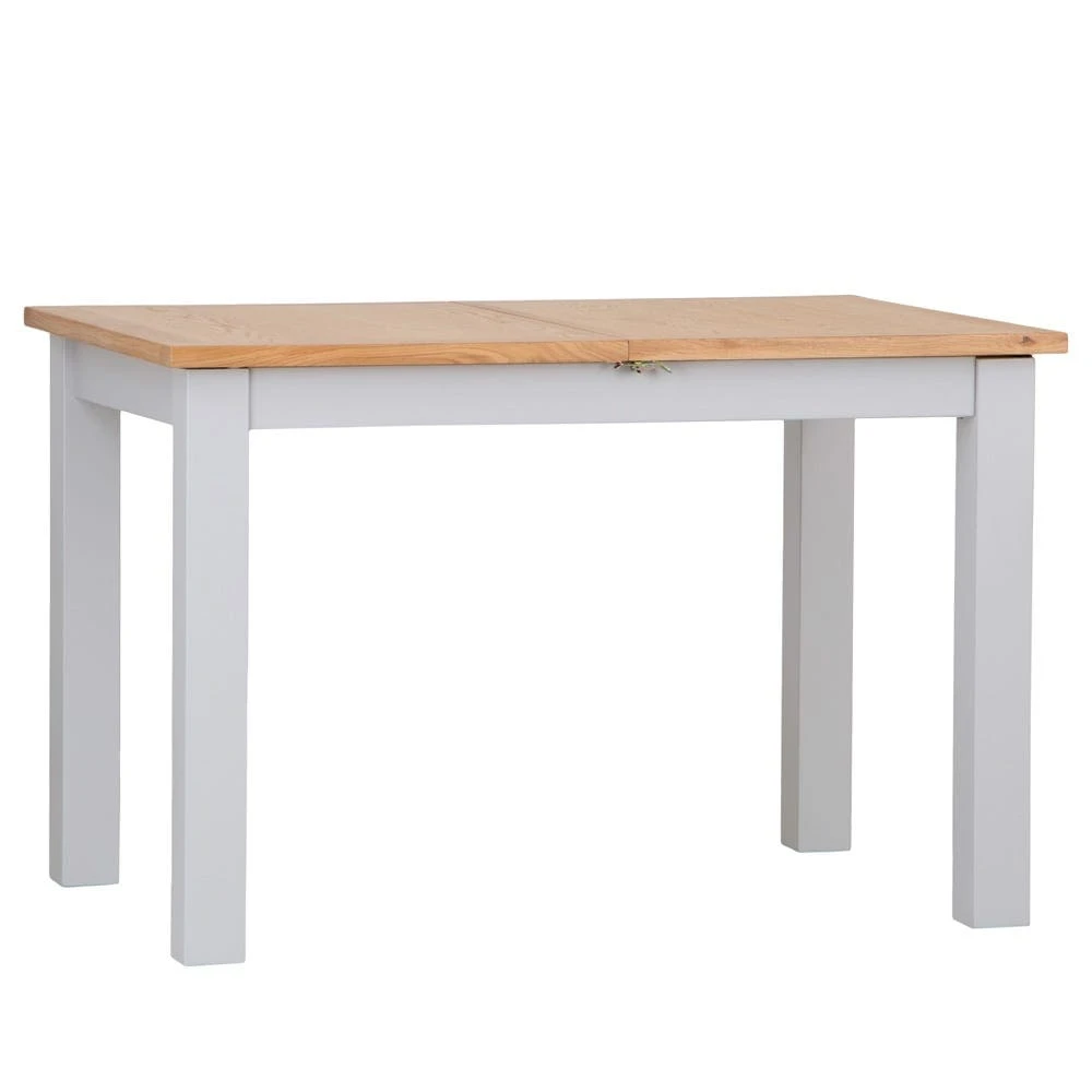 Salisbury Grey Painted Oak 1.2m Butterfly Extending Dining Table 2 Salisbury Grey Painted Oak 1.2m Butterfly Extending Dining Table - Image 2