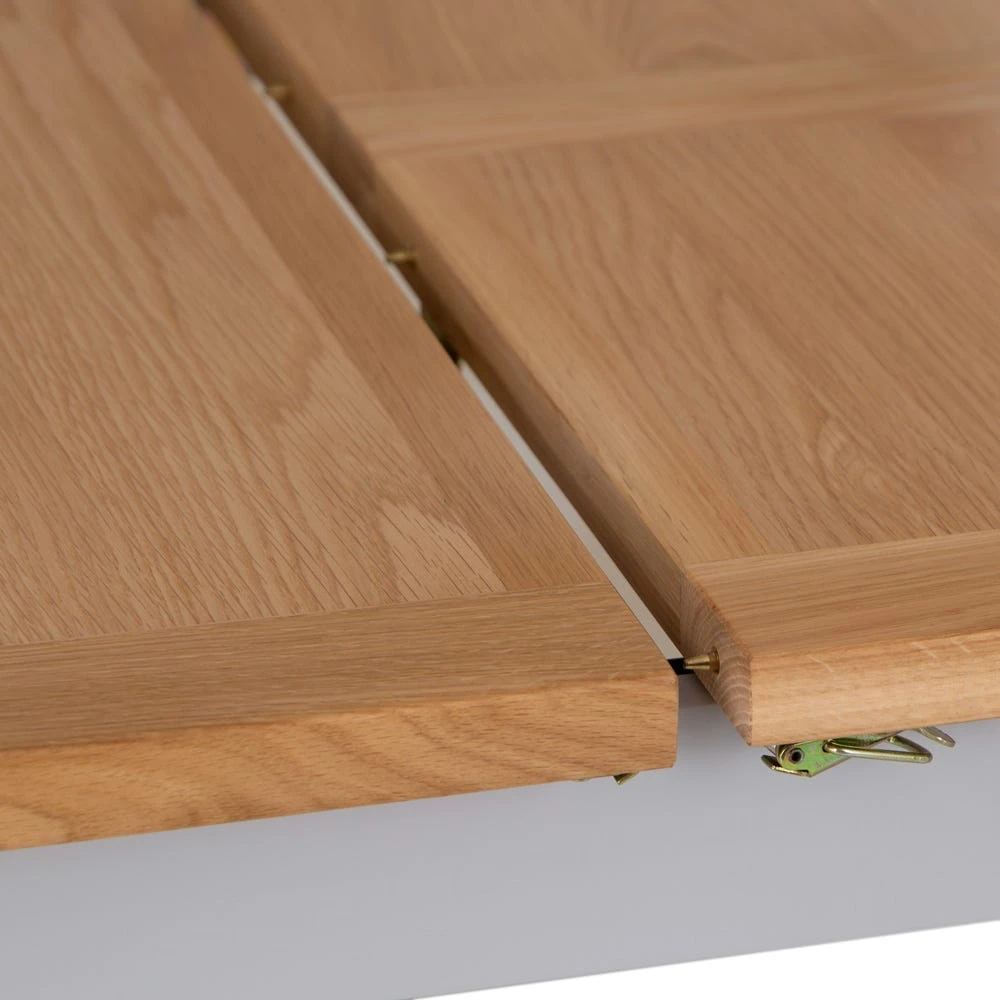 Salisbury Grey Painted Oak 1.2m Butterfly Extending Dining Table 10 Salisbury Grey Painted Oak 1.2m Butterfly Extending Dining Table - Image 10