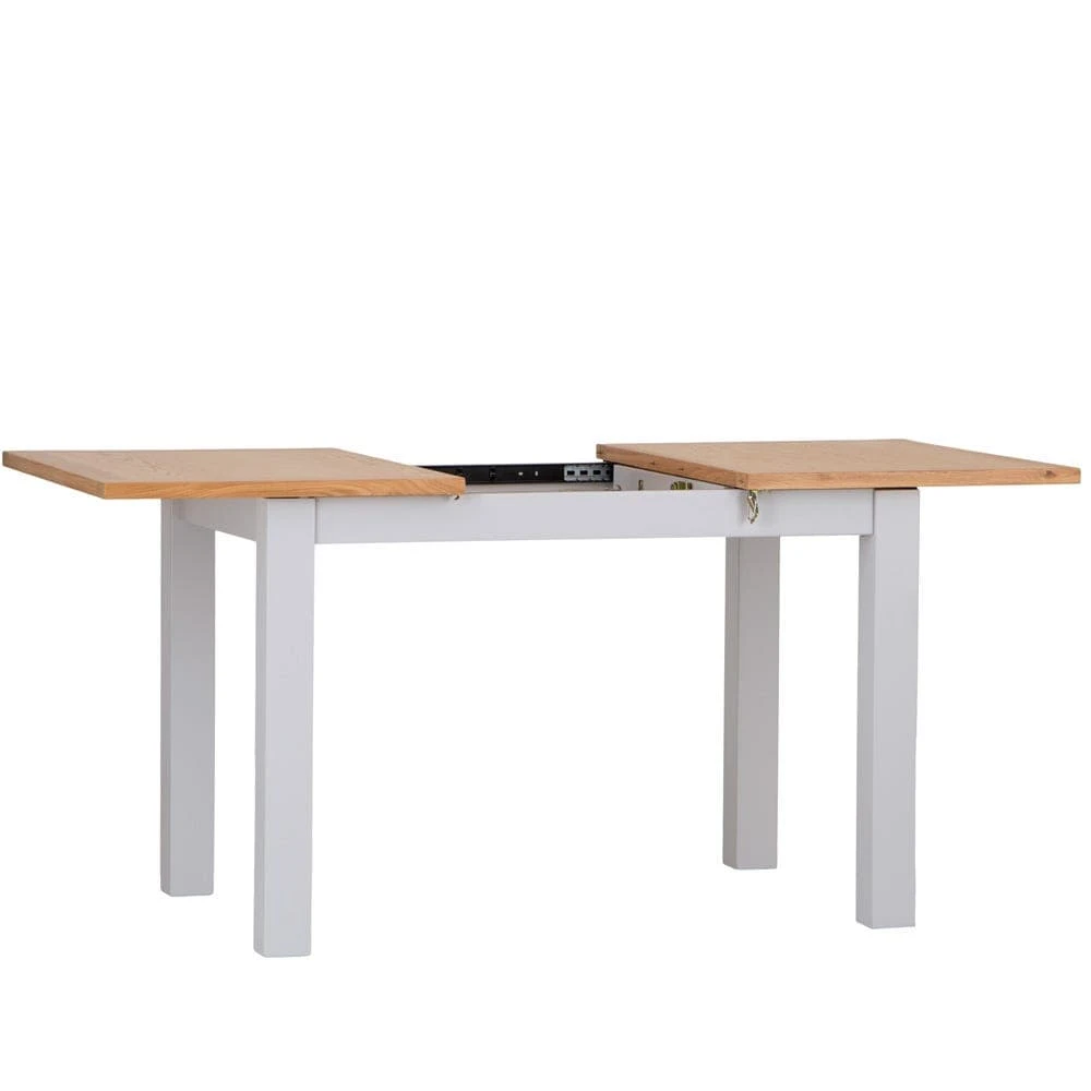 Salisbury Grey Painted Oak 1.2m Butterfly Extending Dining Table 8 Salisbury Grey Painted Oak 1.2m Butterfly Extending Dining Table - Image 8