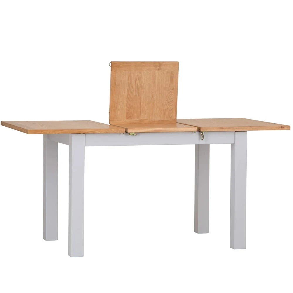 Salisbury Grey Painted Oak 1.2m Butterfly Extending Dining Table 7 Salisbury Grey Painted Oak 1.2m Butterfly Extending Dining Table - Image 7