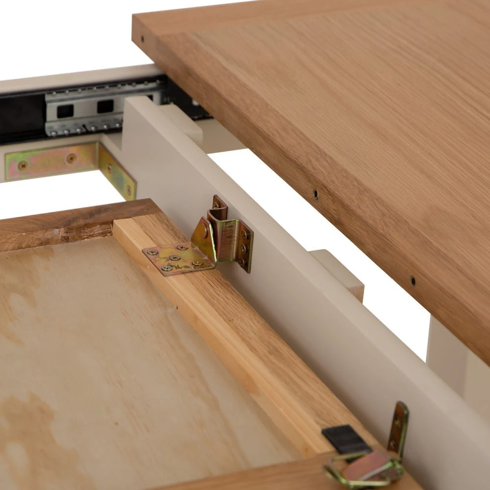 Salisbury Ivory Painted Oak 1.5m Butterfly Extending Dining Table 15 Salisbury Ivory Painted Oak 1.5m Butterfly Extending Dining Table - Image 15