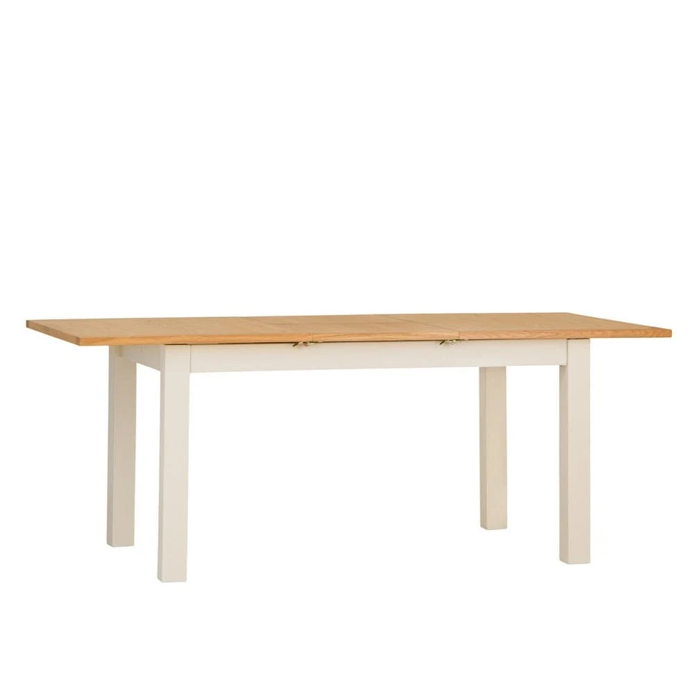 Salisbury Ivory Painted Oak 1.5m Butterfly Extending Dining Table 2 Salisbury Ivory Painted Oak 1.5m Butterfly Extending Dining Table - Image 2
