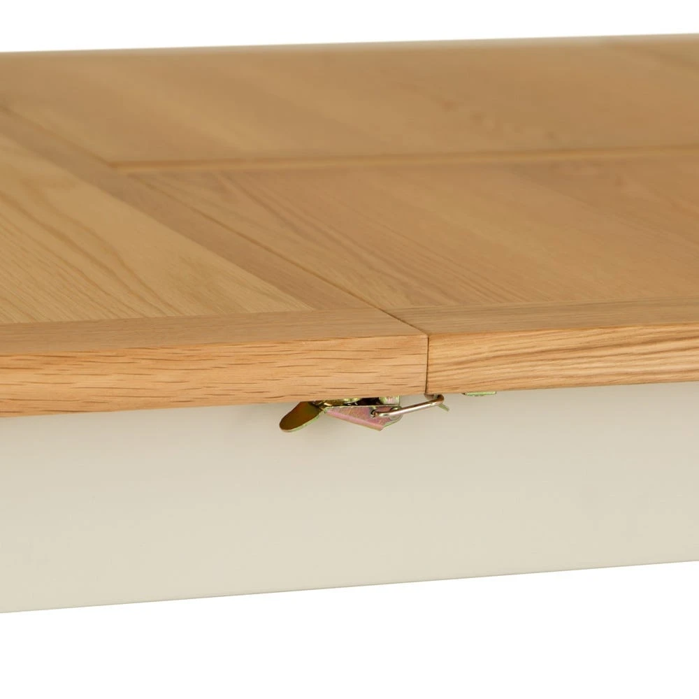 Salisbury Ivory Painted Oak 1.5m Butterfly Extending Dining Table 7 Salisbury Ivory Painted Oak 1.5m Butterfly Extending Dining Table - Image 7