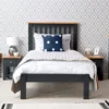 Salisbury Blue Painted Oak Single Bed Frame
