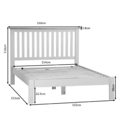 Salisbury Grey Painted Oak King Size Bed Frame -Furniture Specialty Store lp 50 dims 2