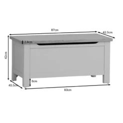 Salisbury Blue Painted Oak Blanket Box -Furniture Specialty Store lp bb dims