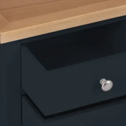 Salisbury Blue Painted Oak 3 Drawer Bedside Table -Furniture Specialty Store lp bsc b 5