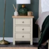 Salisbury Ivory Painted Oak 3 Drawer Bedside Table