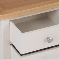 Salisbury Ivory Painted Oak 3 Drawer Bedside Table -Furniture Specialty Store lp bsc c 3