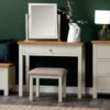 Salisbury Ivory Painted Oak Dressing Table, Stool & Dressing Mirror