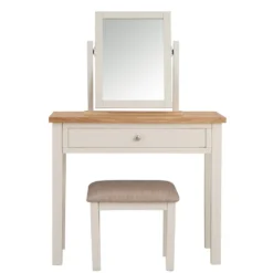 Salisbury Ivory Painted Oak Dressing Table, Stool & Dressing Mirror -Furniture Specialty Store lp dts c 12