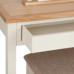 Salisbury Ivory Painted Oak Dressing Table, Stool & Dressing Mirror -Furniture Specialty Store lp dts c 3