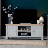 Salisbury Grey Painted Oak Large TV Unit