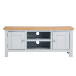 Salisbury Grey Painted Oak Large TV Unit 22 Salisbury Grey Painted Oak Large TV Unit -Furniture Specialty Store lp ltv g 10