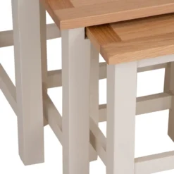 Salisbury Ivory Painted Oak Nest Of 3 Tables 11 Salisbury Ivory Painted Oak Nest Of 3 Tables -Furniture Specialty Store lp n3t c 2