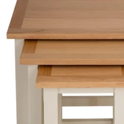 Salisbury Ivory Painted Oak Nest Of 3 Tables 10 Salisbury Ivory Painted Oak Nest Of 3 Tables -Furniture Specialty Store lp n3t c 5