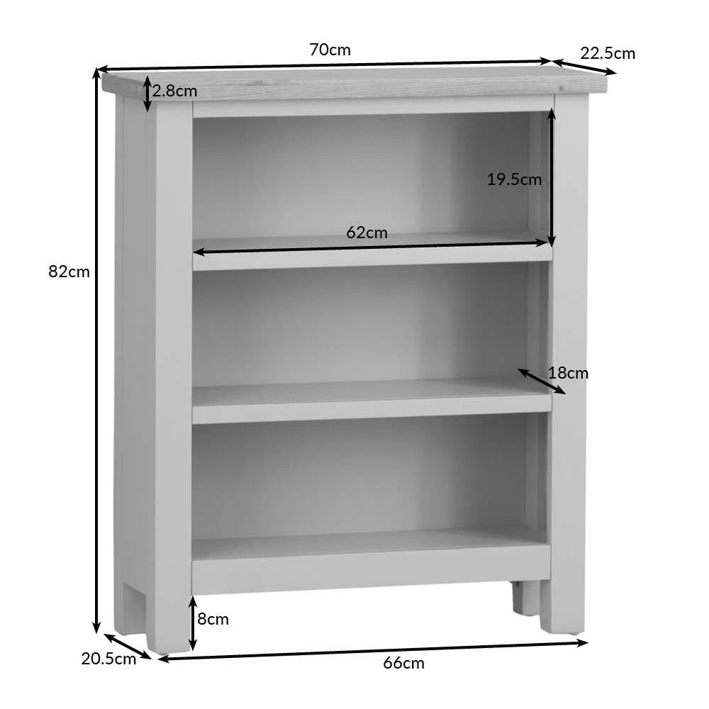 Salisbury Ivory Painted Oak Small Bookcase 9 Salisbury Ivory Painted Oak Small Bookcase - Image 9