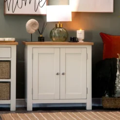 Salisbury Ivory Painted Oak Small Cupboard