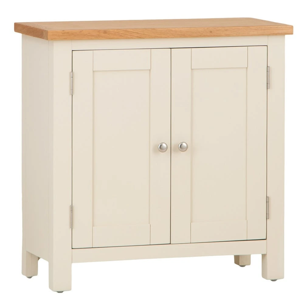 Salisbury Ivory Painted Oak Small Cupboard 2 Salisbury Ivory Painted Oak Small Cupboard - Image 2