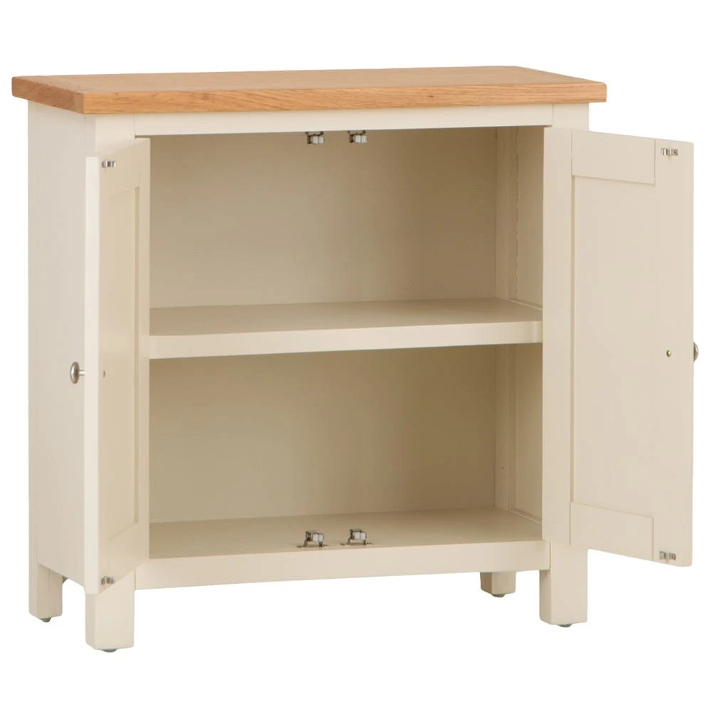 Salisbury Ivory Painted Oak Small Cupboard 3 Salisbury Ivory Painted Oak Small Cupboard - Image 3