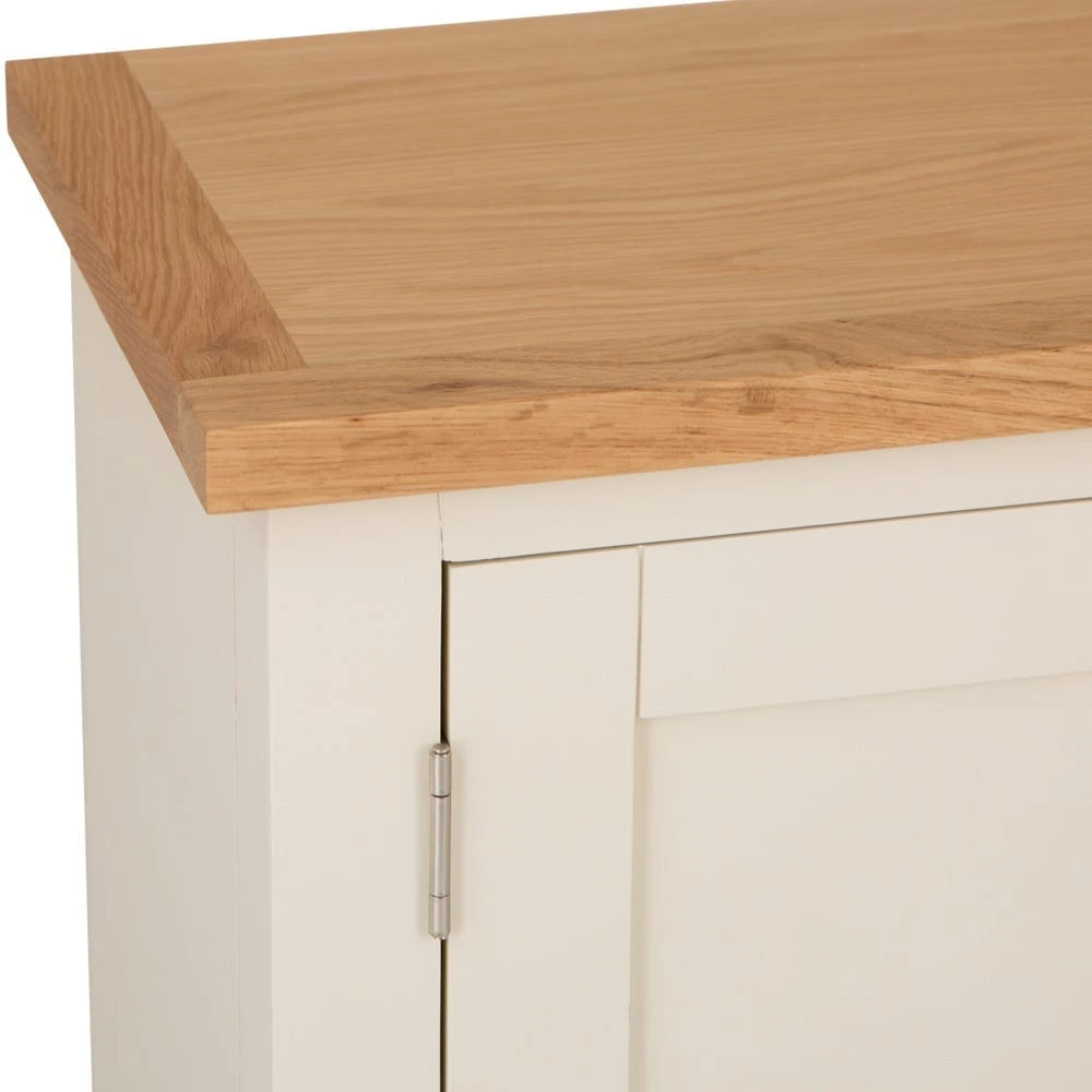 Salisbury Ivory Painted Oak Small Cupboard 4 Salisbury Ivory Painted Oak Small Cupboard - Image 4