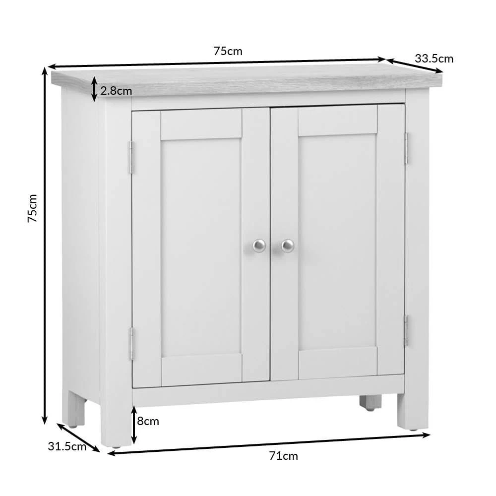 Salisbury Ivory Painted Oak Small Cupboard 11 Salisbury Ivory Painted Oak Small Cupboard - Image 11
