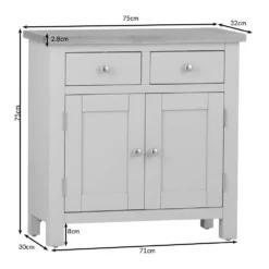 Salisbury Blue Painted Oak Mini Sideboard -Furniture Specialty Store lp sms dims