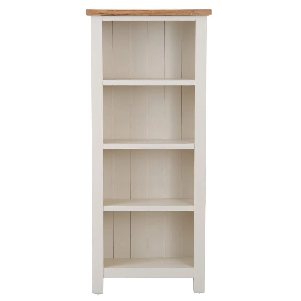 Salisbury Ivory Painted Oak Small Narrow Bookcase 6 Salisbury Ivory Painted Oak Small Narrow Bookcase - Image 6