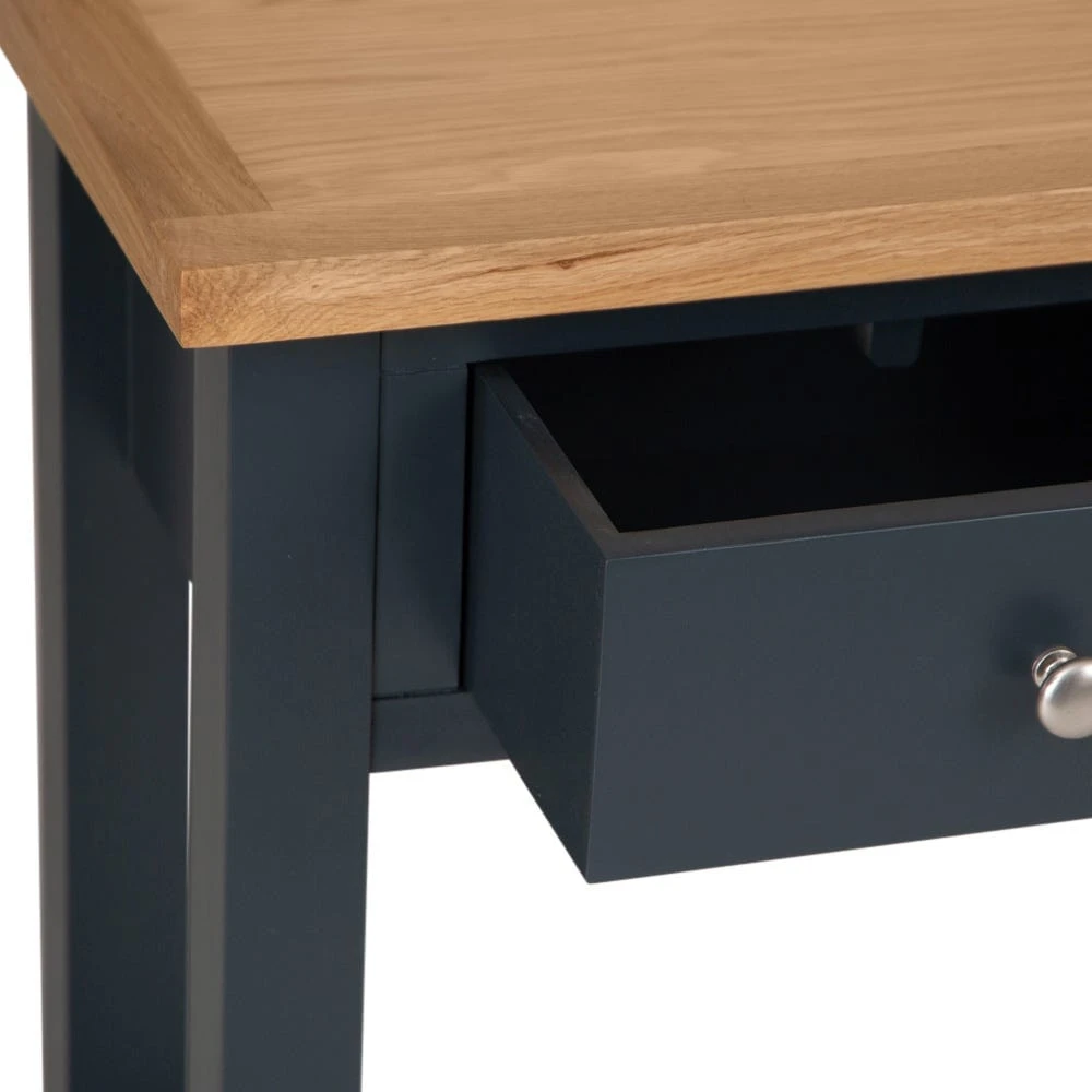 Salisbury Blue Painted Oak Console Table 4 Salisbury Blue Painted Oak Console Table - Image 4