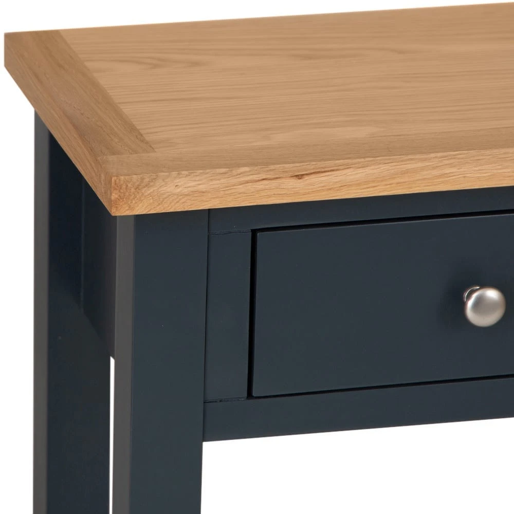 Salisbury Blue Painted Oak Console Table 6 Salisbury Blue Painted Oak Console Table - Image 6