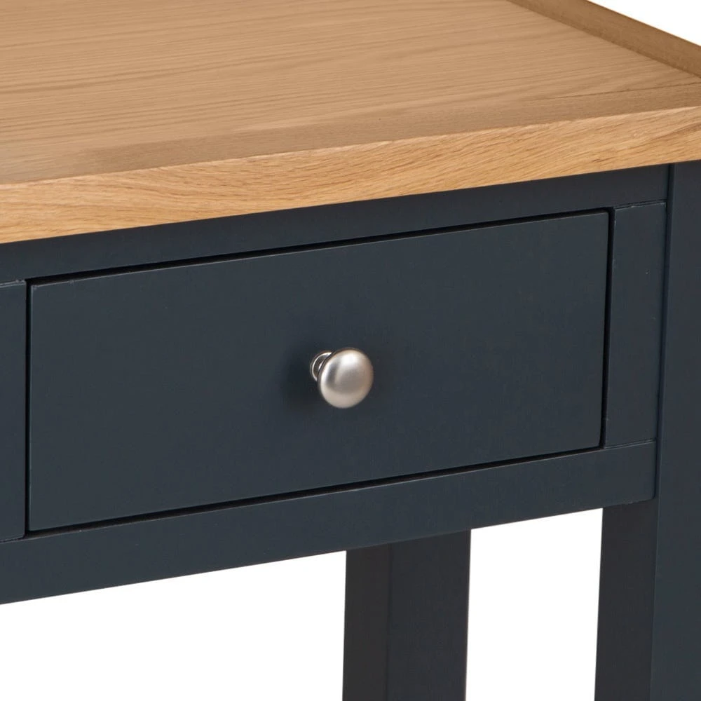 Salisbury Blue Painted Oak Console Table 12 Salisbury Blue Painted Oak Console Table - Image 12